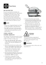 Предварительный просмотр 5 страницы Sage Perfect Press SSG600 Instruction Book