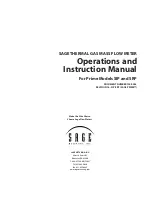 Sage SIP Operation And Instruction Manual preview