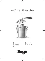 Sage the Citrus Press Pro SCP800 Quick Manual preview