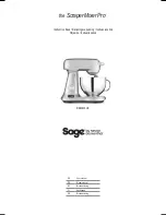 Preview for 1 page of Sage the Scraper Mixer Pro BEM800UK Instruction Book