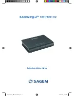 Предварительный просмотр 1 страницы Sagem 1201 Quick Installation Manual