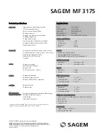 Предварительный просмотр 2 страницы Sagem MF 3175 Brochure & Specs