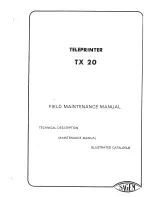 Sagem TX 20 Field Maintenance Manual preview
