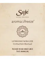 Saje aroma Breeze Instruction Manual preview