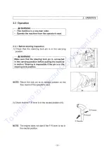 Предварительный просмотр 30 страницы Sakai CR271 Operating & Maintenance Instructions