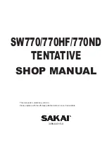 Sakai SW770 Shop Manual preview