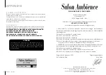 Preview for 32 page of Salon Ambience Sublime WU/160 Manual