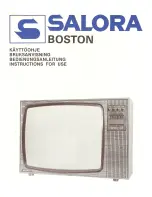 Salora Boston Instructions For Use Manual preview