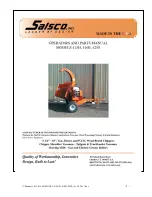 Предварительный просмотр 1 страницы Salsco 413H Operator And Parts Manual