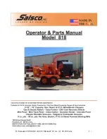 Salsco 818 Operator'S & Parts Manual preview