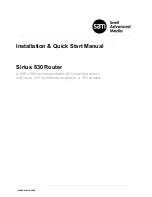 Sam Sirius 830 Installation And Quick Start Manual предпросмотр