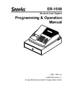 Sam4s ER-150II Programming & Operation Manual preview