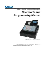 Sam4s SPS-300 Series Operator'S And Programming Manual preview