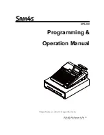 Sam4s SPS-300 Series Programming & Operation Manual preview