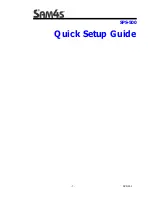 Sam4s SPS-500 Quick Setup Manual preview