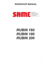 SAME RUBIN 160 Workshop Manual preview
