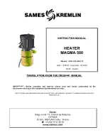 Preview for 6 page of SAMES KREMLIN MAGMA 500 Manual