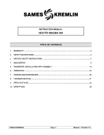 Preview for 7 page of SAMES KREMLIN MAGMA 500 Manual