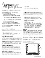 Предварительный просмотр 1 страницы Samlexpower IDC-360 Series Instruction Manual