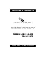 Предварительный просмотр 1 страницы Samlexpower SEC-1212CE Installation & Operating Manual