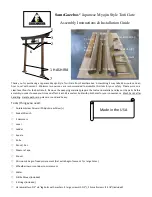 SAMSGAZEBOS Japanese Myojin Style Torii Gate Assembly And Installation Manual preview