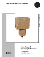 Preview for 1 page of Samson 3274 Mounting And Operating Instructions