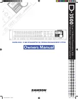 Samson D3500 Owner'S Manual preview