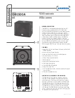 Samson dB1500a Specification Sheet preview