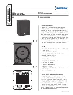 Preview for 1 page of Samson dB1800a Product Specification Sheet