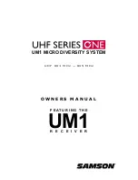 Samson UHF Series One Owner'S Manual preview