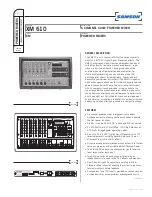 Samson Xm 610 Specification Sheet preview