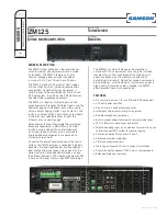 Samson ZM125 Specifications preview