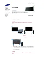 Предварительный просмотр 33 страницы Samsung 400DXn - SyncMaster - 40" LCD Flat Panel... Owner'S Manual