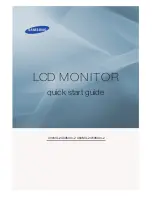 Samsung 400FP-2 - SyncMaster - 40" LCD Flat Panel... Quick Start Manual preview