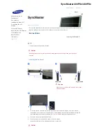 Preview for 39 page of Samsung 400PX - SyncMaster - 40" LCD Flat Panel... User Manual