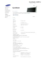 Preview for 159 page of Samsung 400PX - SyncMaster - 40" LCD Flat Panel... User Manual