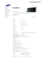 Preview for 162 page of Samsung 400PX - SyncMaster - 40" LCD Flat Panel... User Manual