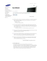 Preview for 171 page of Samsung 400PX - SyncMaster - 40" LCD Flat Panel... User Manual