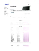 Preview for 175 page of Samsung 400PX - SyncMaster - 40" LCD Flat Panel... User Manual