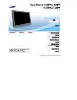 Samsung 400PXN - SyncMaster - 40" LCD Flat Panel... User Manual preview