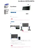 Preview for 37 page of Samsung 400PXN - SyncMaster - 40" LCD Flat Panel... User Manual