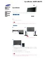 Preview for 45 page of Samsung 400PXN - SyncMaster - 40" LCD Flat Panel... User Manual