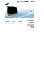 Samsung 700DXN - SyncMaster - 70" LCD Flat Panel... User Manual preview