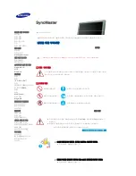 Предварительный просмотр 2 страницы Samsung 820DXn - SyncMaster - 82" LCD Flat Panel... User Manual