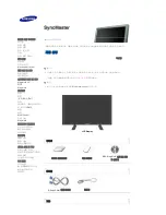 Предварительный просмотр 11 страницы Samsung 820DXn - SyncMaster - 82" LCD Flat Panel... User Manual