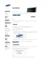 Предварительный просмотр 73 страницы Samsung 820DXn - SyncMaster - 82" LCD Flat Panel... User Manual