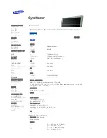 Предварительный просмотр 78 страницы Samsung 820DXn - SyncMaster - 82" LCD Flat Panel... User Manual