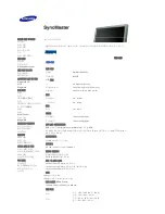 Предварительный просмотр 82 страницы Samsung 820DXn - SyncMaster - 82" LCD Flat Panel... User Manual