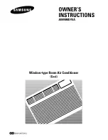 Samsung AW05MDYEA/XFO Owner'S Instructions Manual preview