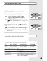 Предварительный просмотр 13 страницы Samsung AW05MDYEA/XFO Owner'S Instructions Manual